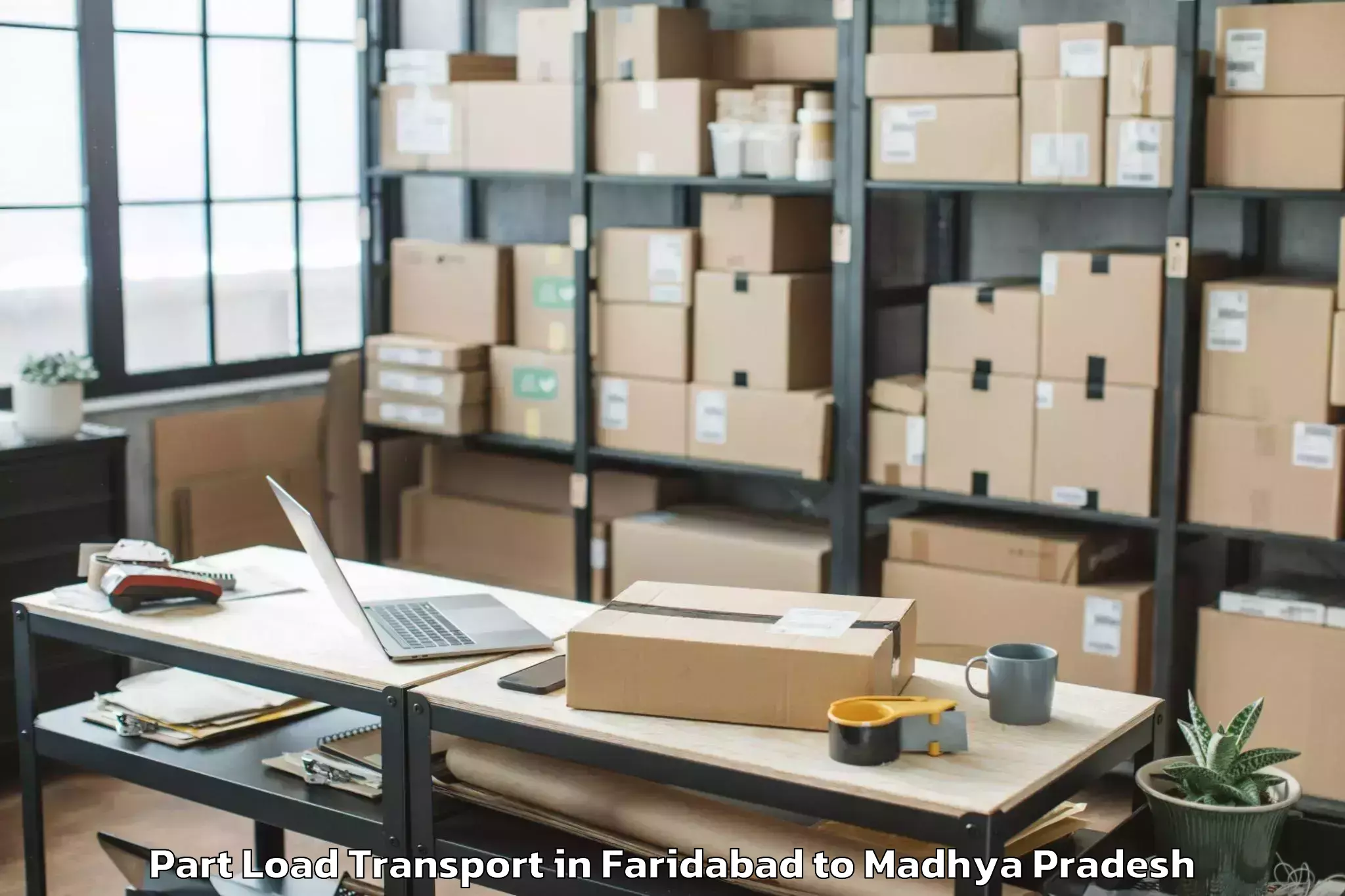 Book Your Faridabad to Thikri Part Load Transport Today